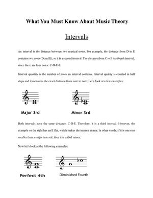 Music Theory Intervals