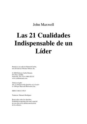 21 Cualidades