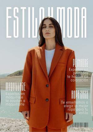 Portada Revista Moda Moderno Marrón