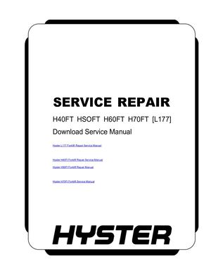 Hyster H70ft Forklift Service Manual