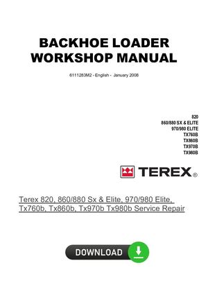 Terex 820 860 880 Service Repair Manual