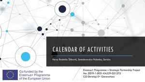 Calendar Of Activities Serbia