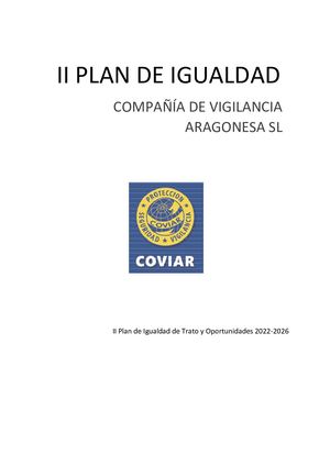 Ii Plan De Igualdad Coviar