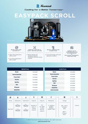 Easypack Scroll Condensing Unit Flyer