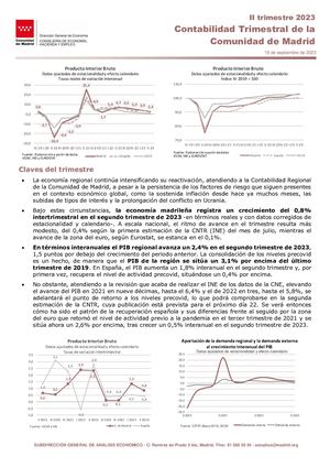 Contabilidad Regional Trimestral de la Comunidad de Madrid