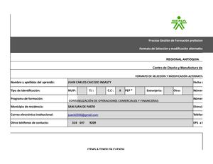 Alternativa Etapa Productiva