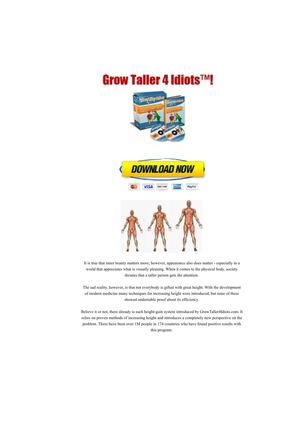 Grow Taller 4 Idiots Exercises Grow Taller 4 Idiots Program