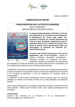 FORUM EMPLOI INSERTION