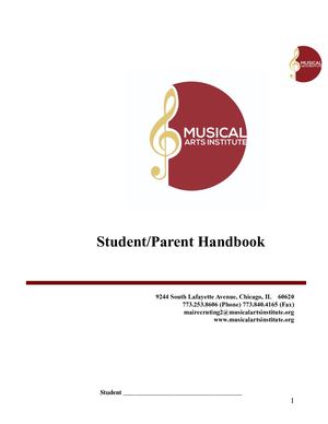 MAI Students Parent Handbook 2023