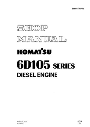 Komatsu 6d105 Diesel Engine Service Repair Manual