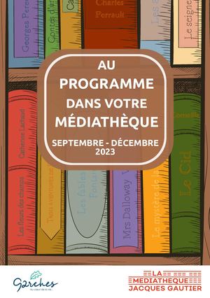 Programmation Médiathèque de septembre à décembre 2023
