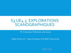 S3 Ue 4 5 Td Protocoles Ostéo Articulaire Sep 2023
