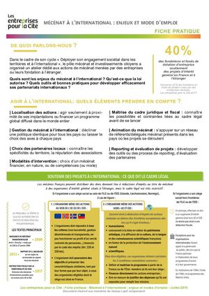 Fiche pratique - Mécénat à l’international : enjeux et mode d’emploi