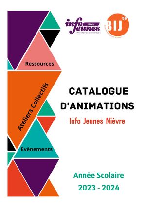 Catalogue D'animations Bij 2023 2024
