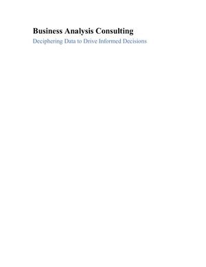 Business Analysis Consulting