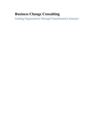 Business Change Consulting