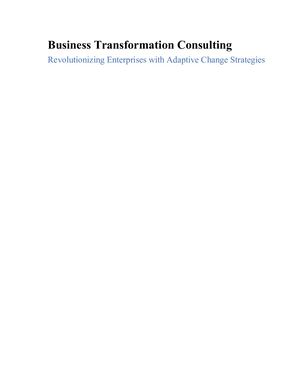 Business Transformation Consulting