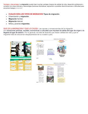 Ventajas Y Desventajas De La Migracion
