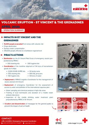 Volcanic Eruption SVG - emergency operations summary
