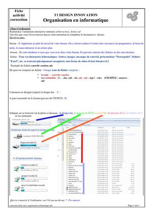 Correction Fiche Eleve Organisation Informatique