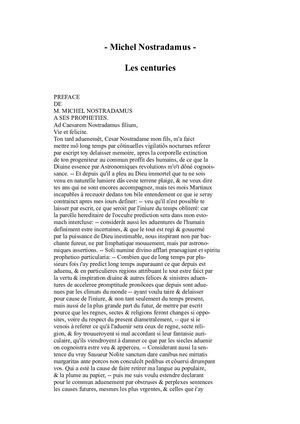 Michel Nostradamus Les Centuries