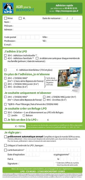 Maj Nouveau Coupon Adhesion 2020