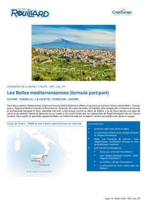 Les Belles Méditerranéennes : La Sicile et Malte