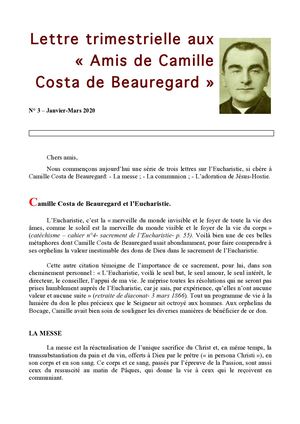Lettre Aux Amis De Camille Cdb N°3