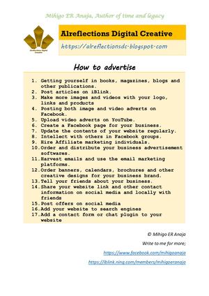 How To Advertise