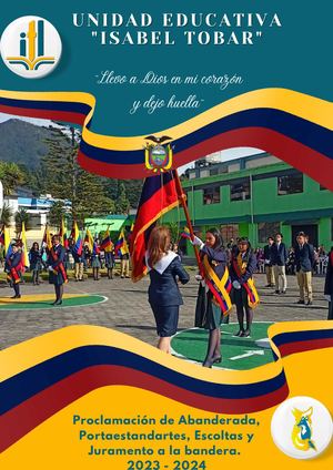 Juramento a la bandera Isabel tobar (ITL)