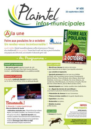Plaintel Infos 605 Du 22 Septembre 2023