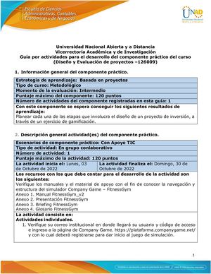 Guía Para El Desarrollo Del Componente Práctico Y Rúbrica De Evaluación Unidad 2 Fase 3 Componente Práctic