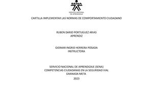 Cartilla Normas de comportamiento ciudadano