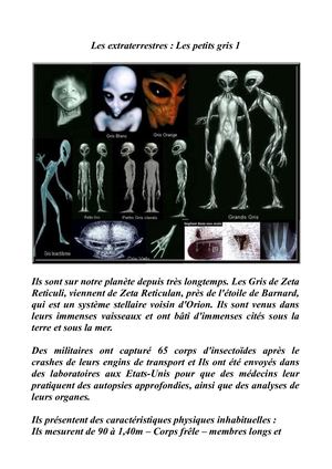 Les Extraterrestres Les Petits Gris
