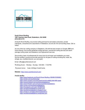 South Shore Roofing, Statesboro, Ga