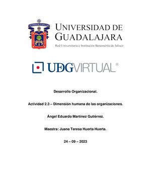Actividad 2 3 Dimension Humana De Las Organizaciones