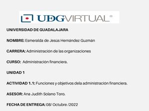 1 1 Funciones Y Objetivos De La Administración Financiera
