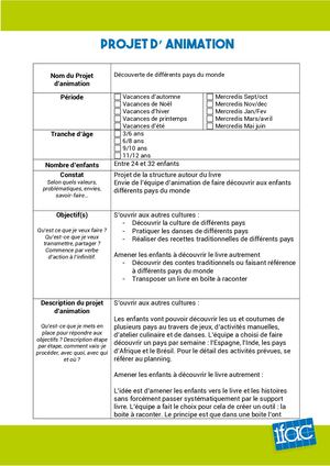 Projet D'animation Pitchounes éTé 2023