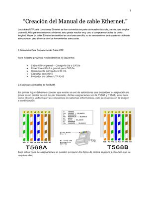 “Creación del Manual de cable Ethernet.”
