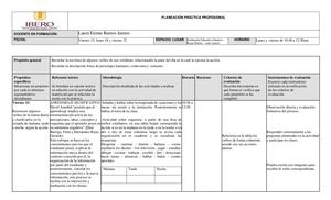 Formato Planeación De Clases 15 18 Y 22 Septi