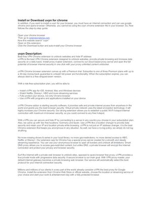 Install Or Download Uvpn For Chrome