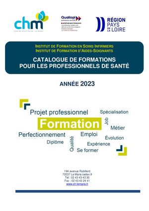 Catalogue de formation IFSI - IFAS 2023