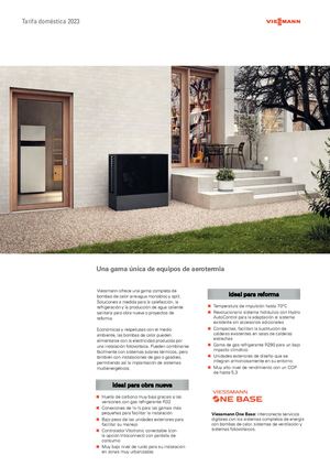 TARIFA DOMÉSTICA 2023 BOMBAS DE CALOR VIESSMANN