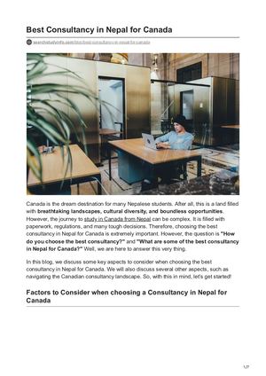 Best Consultancy In Nepal For Canada