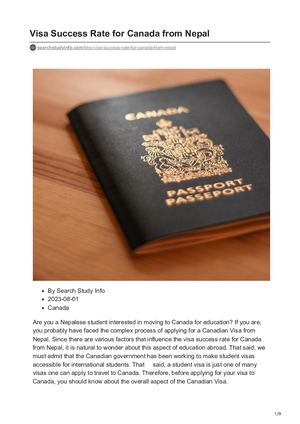 Calaméo - Visa Success Rate For Canada From Nepal