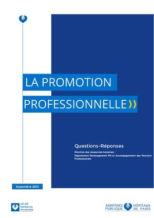 Guide Promotion Professionnelle Aphp Sorbonne Universite