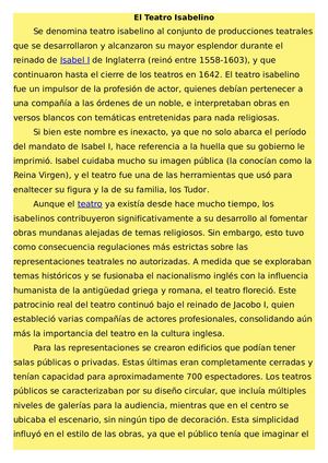 El Teatro Isabelino (1)