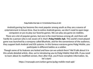 Pubg Mobile Mod Apk v2.7.0 (Unlimited Money & UC)