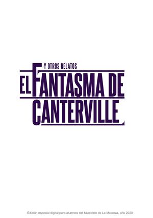 El Fantasma De Canterville Y Otros Relatos