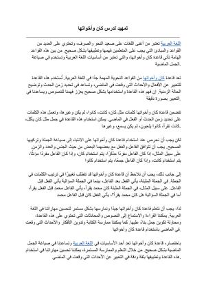 تمهيد لدرس كان وأخواتها